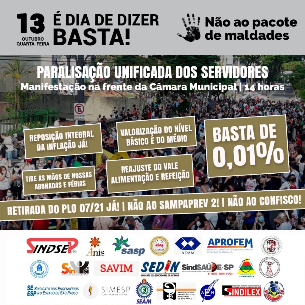 Manifestação dia 13/10