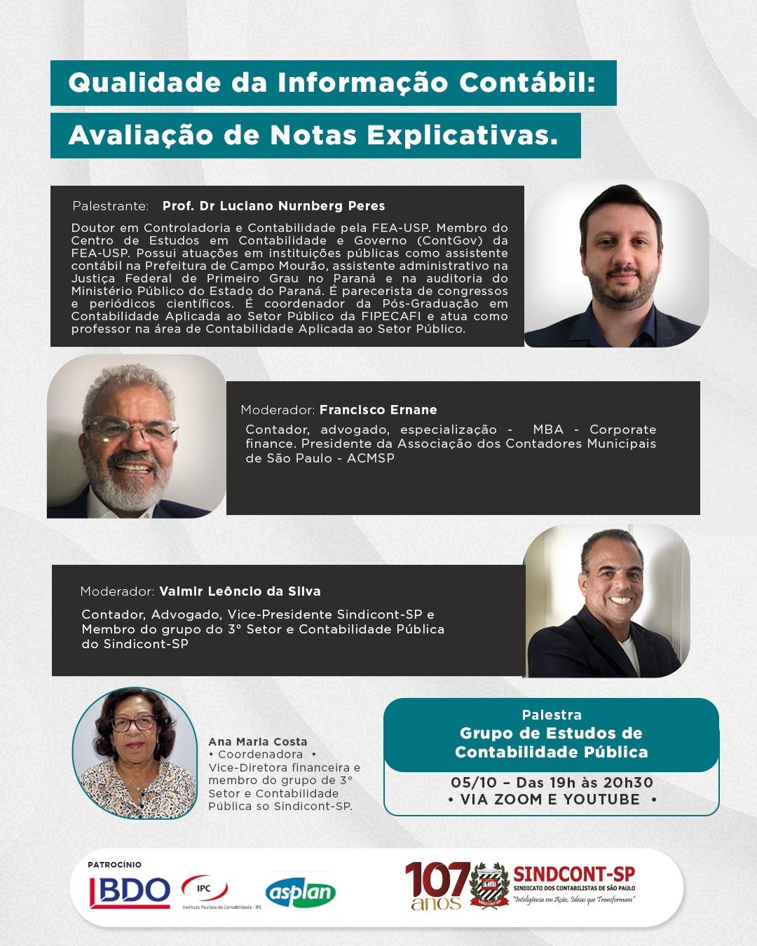 Palestra – Qualidade da Informação Contábil: Avaliação de Notas Explicativas